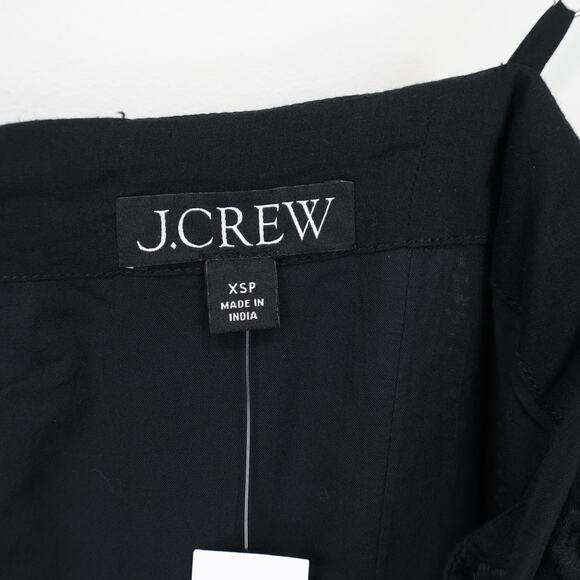 J.Crew Sorrento Dress Cotton Voile Black Size XS Petite NWT - Picture 4 of 9